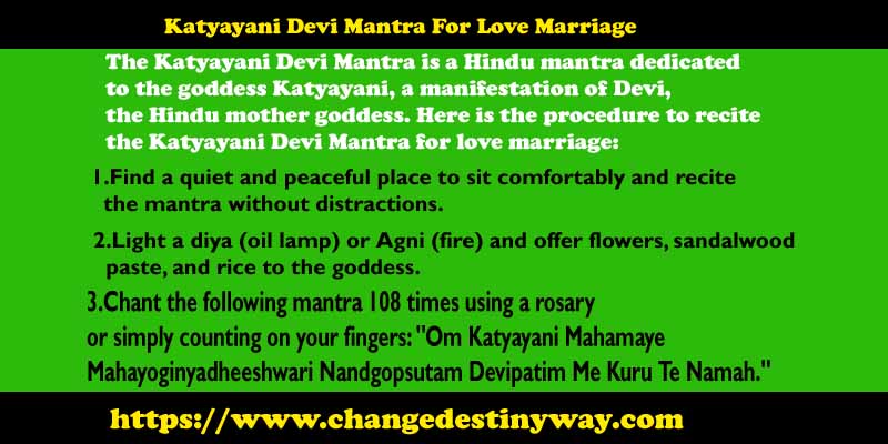 Katyayani Devi Mantra For Love Marriage